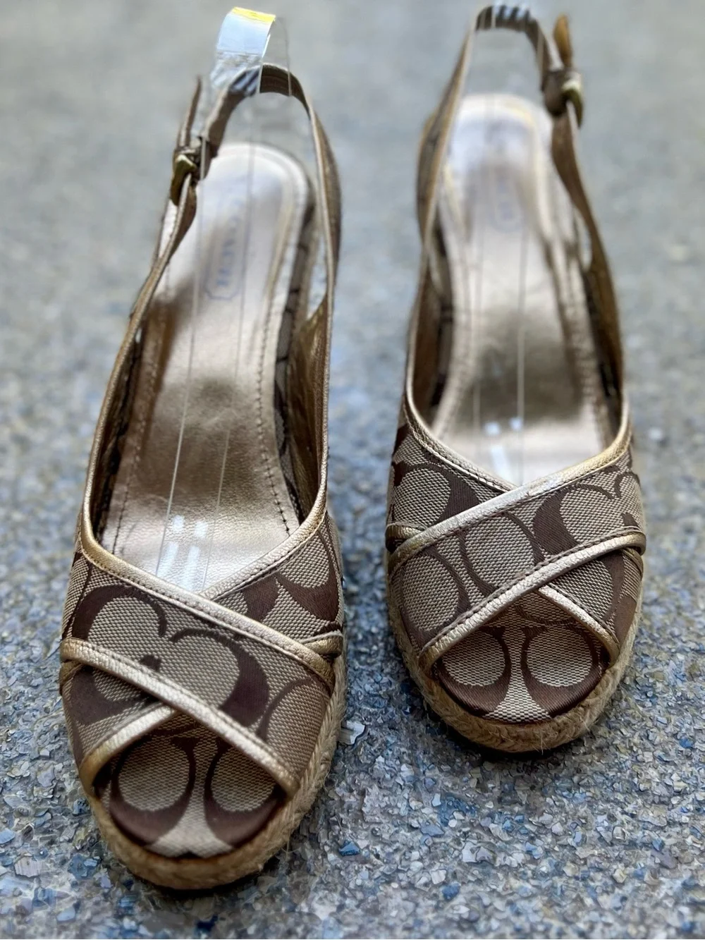 COACH Kara Signature Wedge Espadrille Sandals
